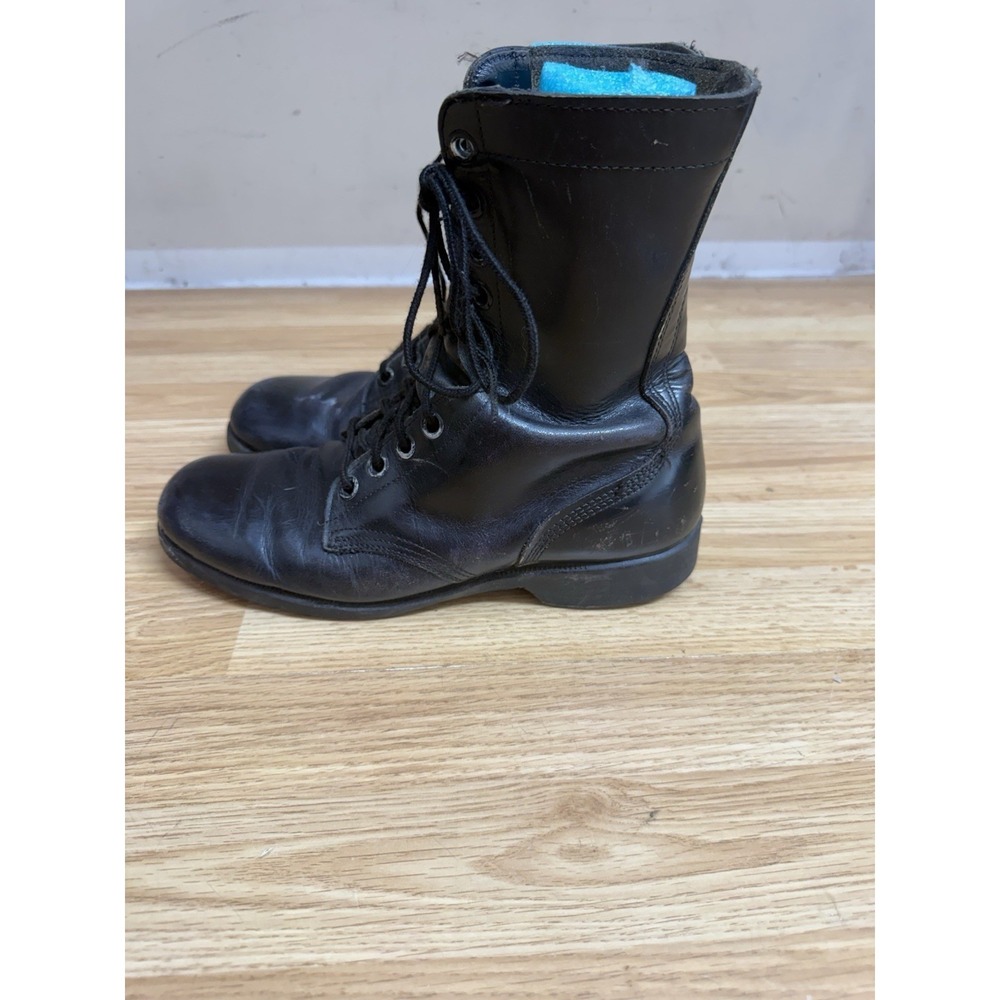 VTG Ro Search Boots Black Leather Combat Military Lace Up Men's Sz 9R 1979